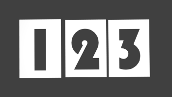 Zahlen Modern Schablone